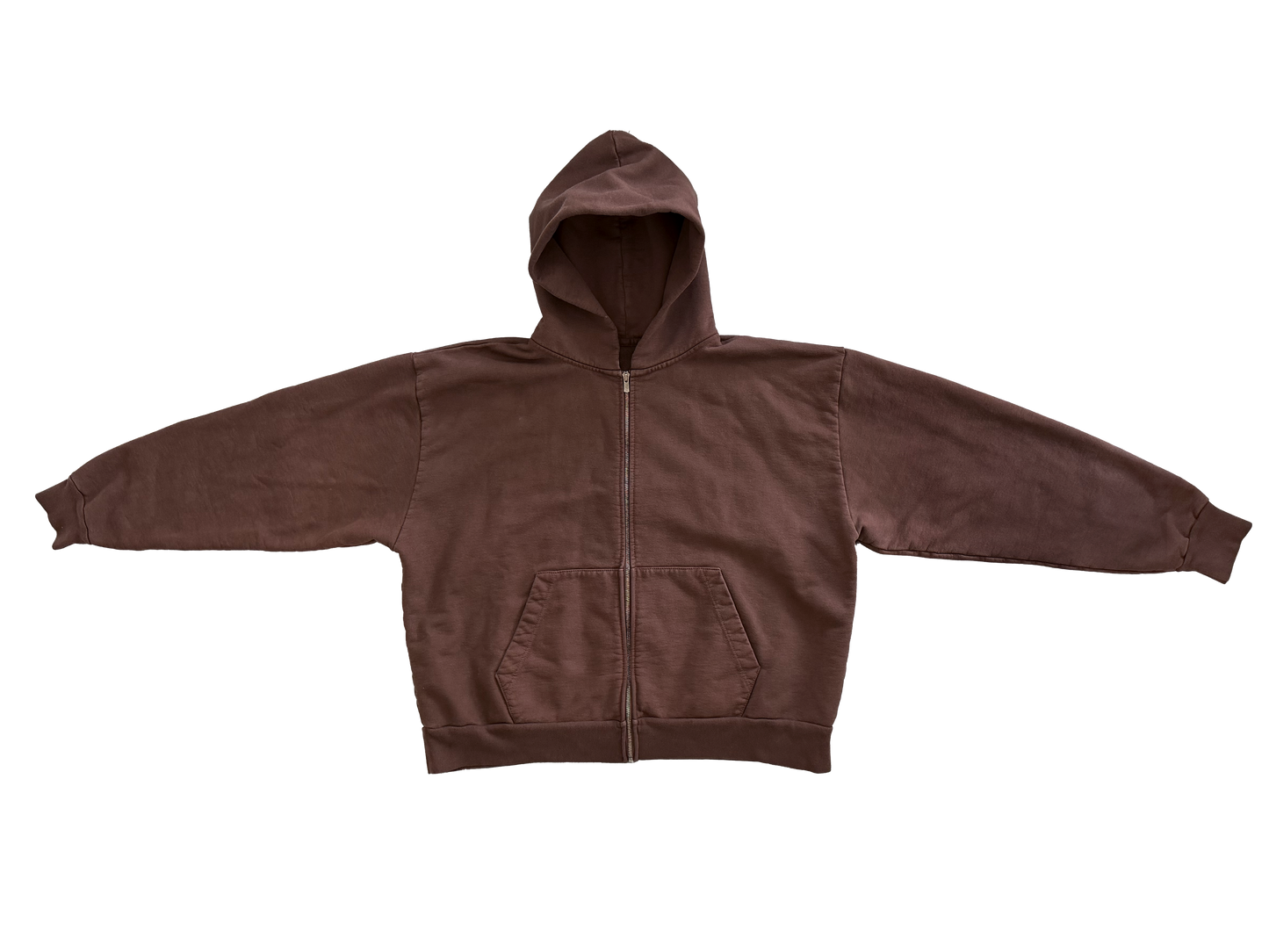 BROWN ZIP HOODIE