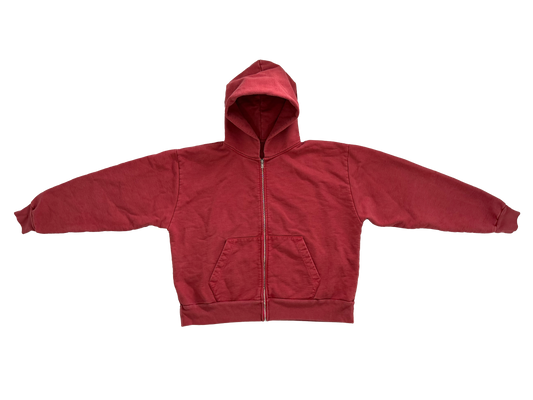 RED ZIP HOODIE